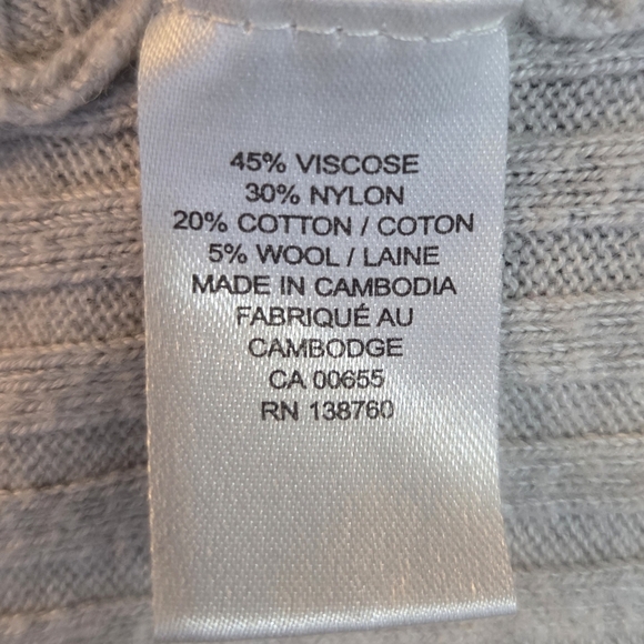 RW&CO. Light Grey Women's Open Cardigan Size Small - Picture 4 of 5